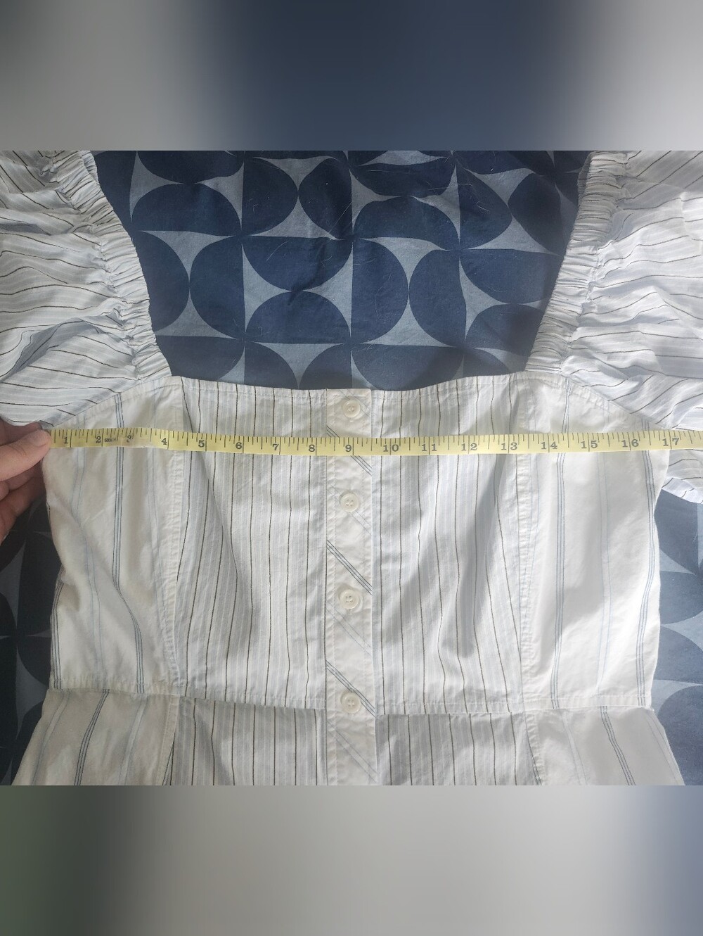 Ganni Striped Cotton Poplin Button Down Shirt - Picture 9 of 10
